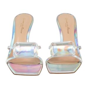 Gianvito Rossi Silver Heels with Holographic Finish